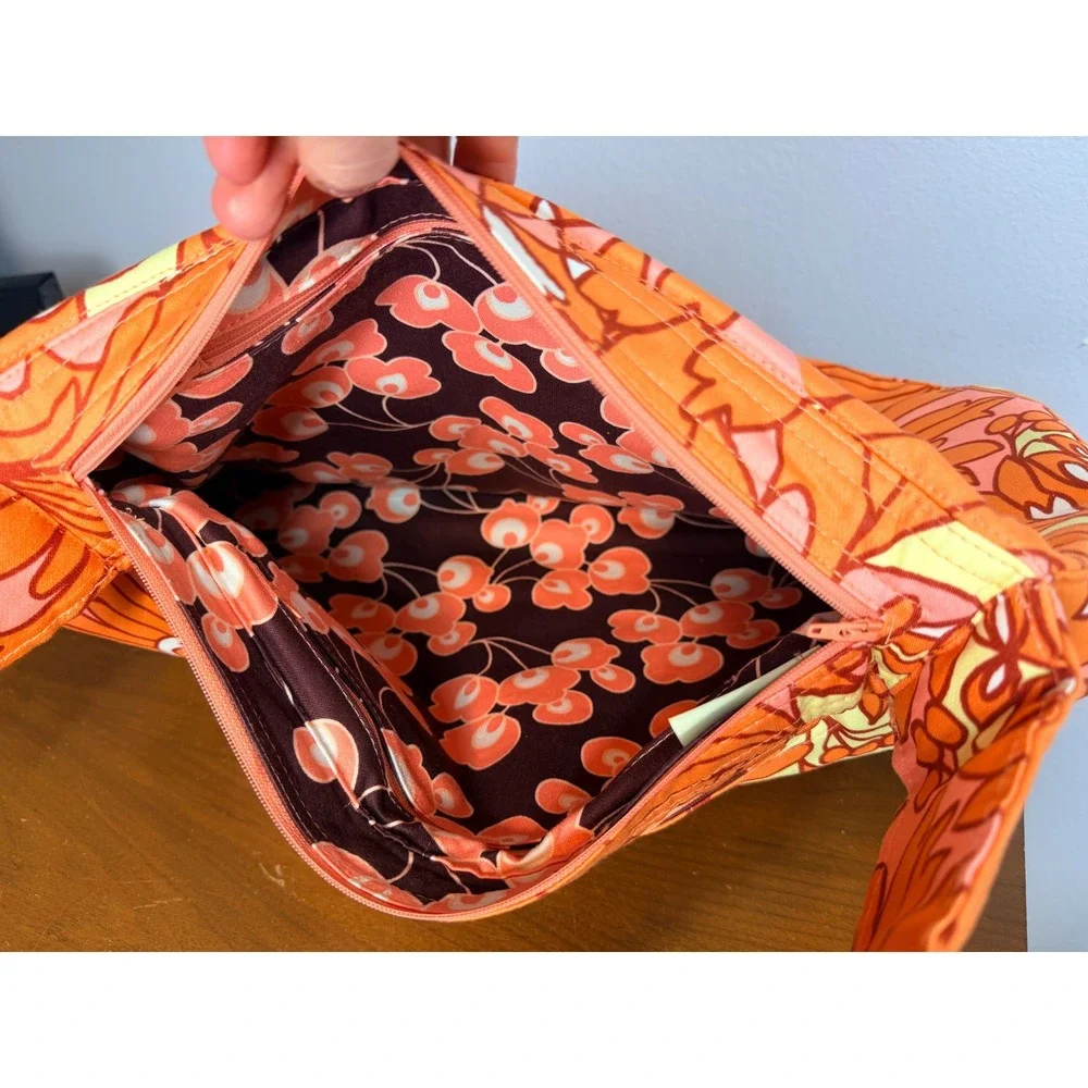 Amy Butler Shoulder Bag Women's Rowan Sweet Life Orange Floral Hobo Retro Canvas
